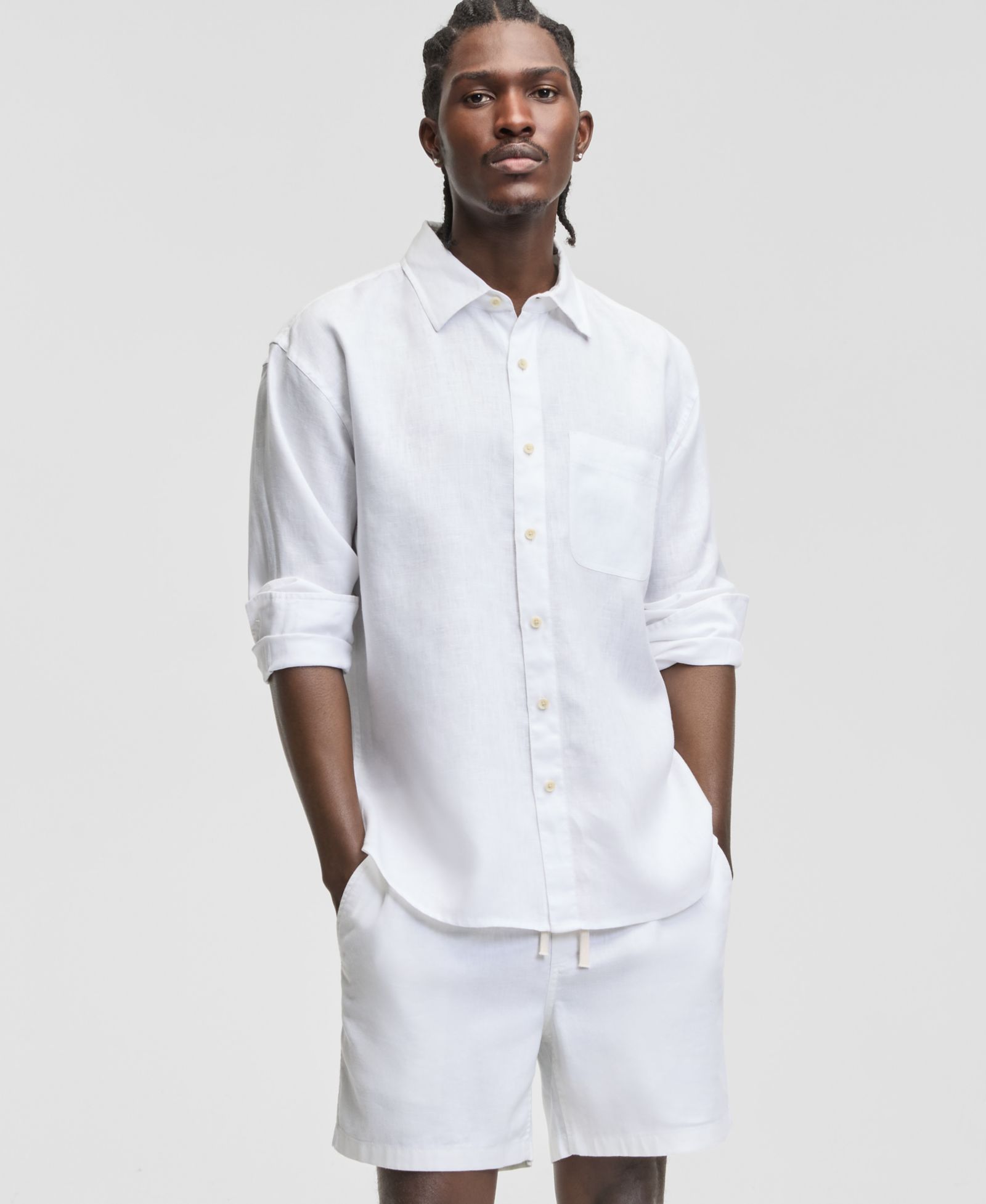 Sun + Stone Men's 100% Linen Relaxed Long-Sleeve Garment-Dyed Shirt, Macy's Exclusive