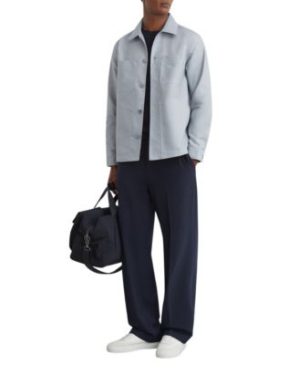 REISS Men's Yorker Cotton-Twill Four-Pocket Overshirt
