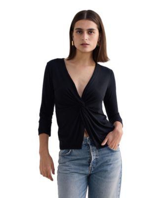 Reistor Women's Twist Front Knit Shirt