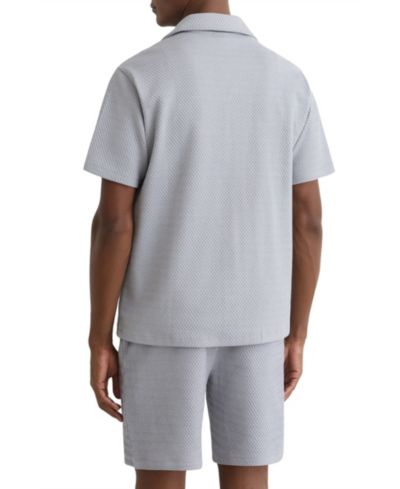 Мужская рубашка REISS Felipe Textured Jacquard Cuban