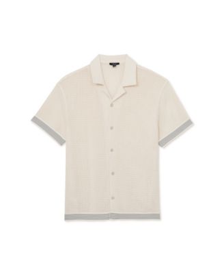 REISS Мужская рубашка Aliso Crochet Tape Cuban