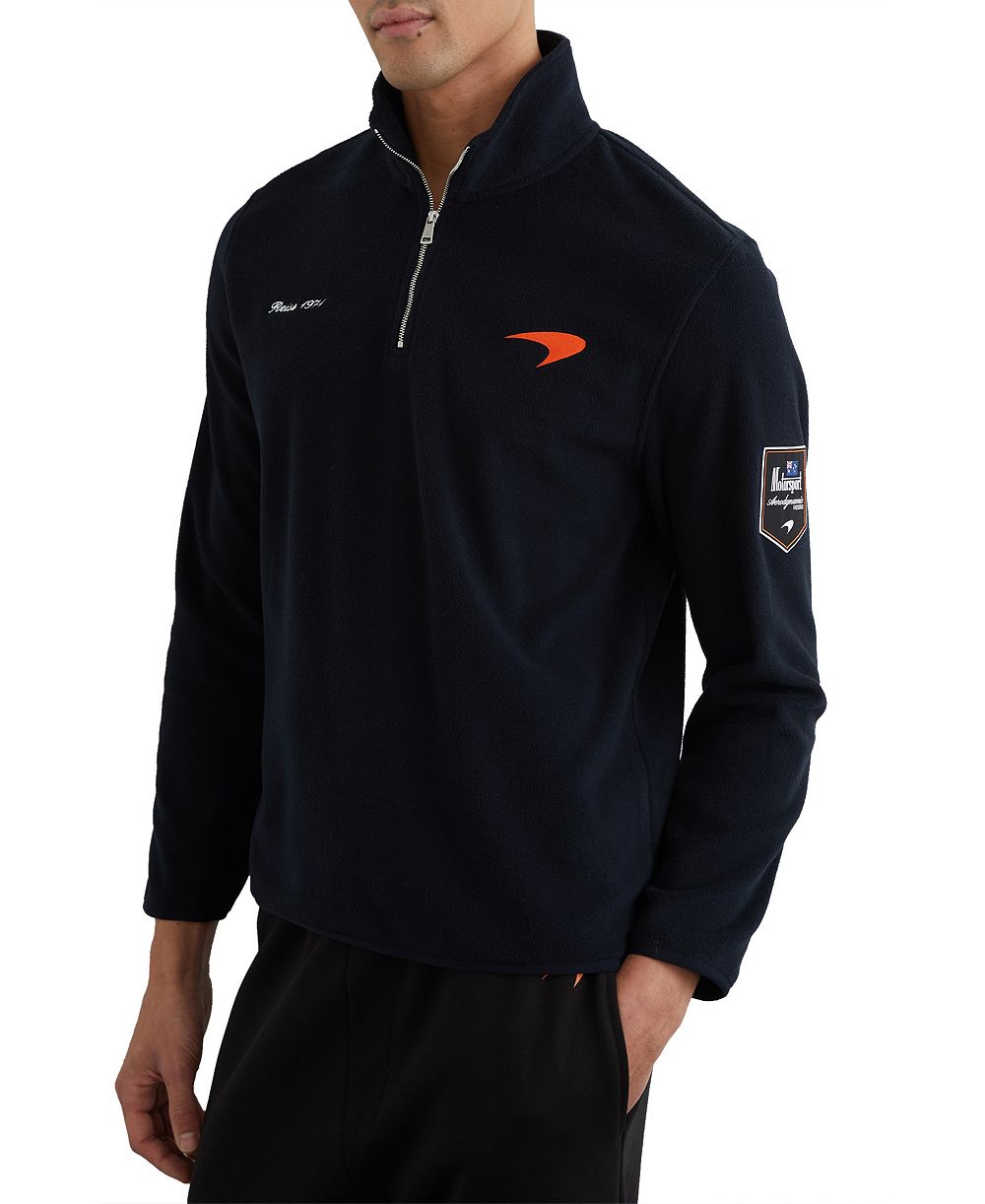 REISS Мужской флисовый поло-свитшот с молнией Mclaren