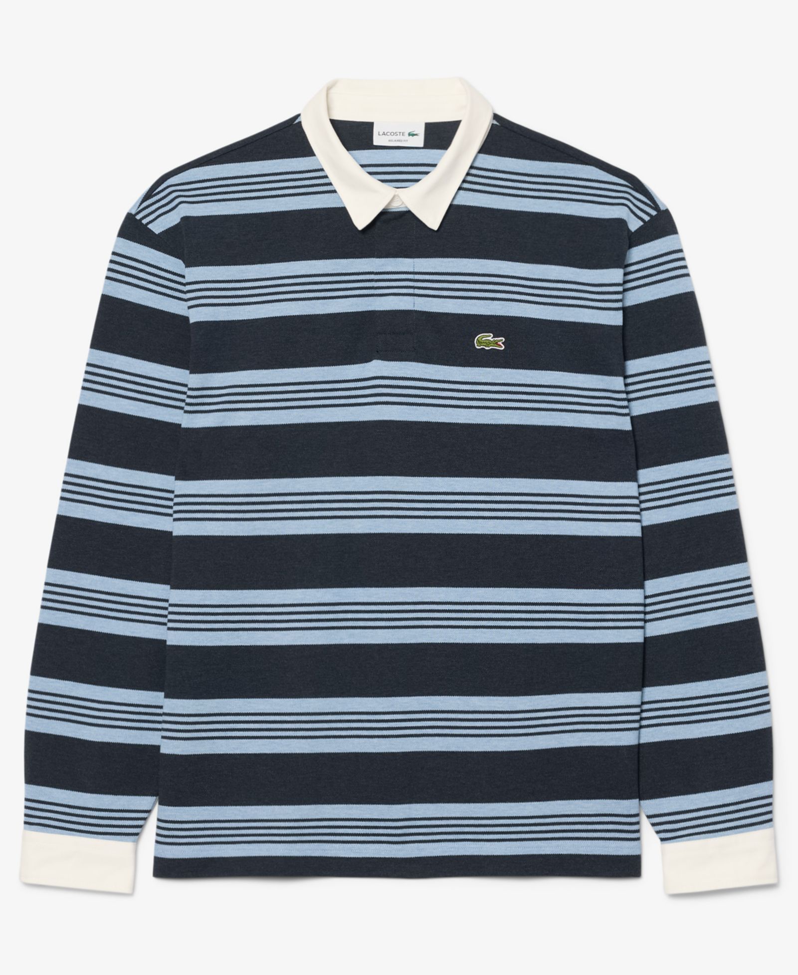Мужская рубашка-поло Lacoste Relaxed-Fit Striped Piqu Rugby