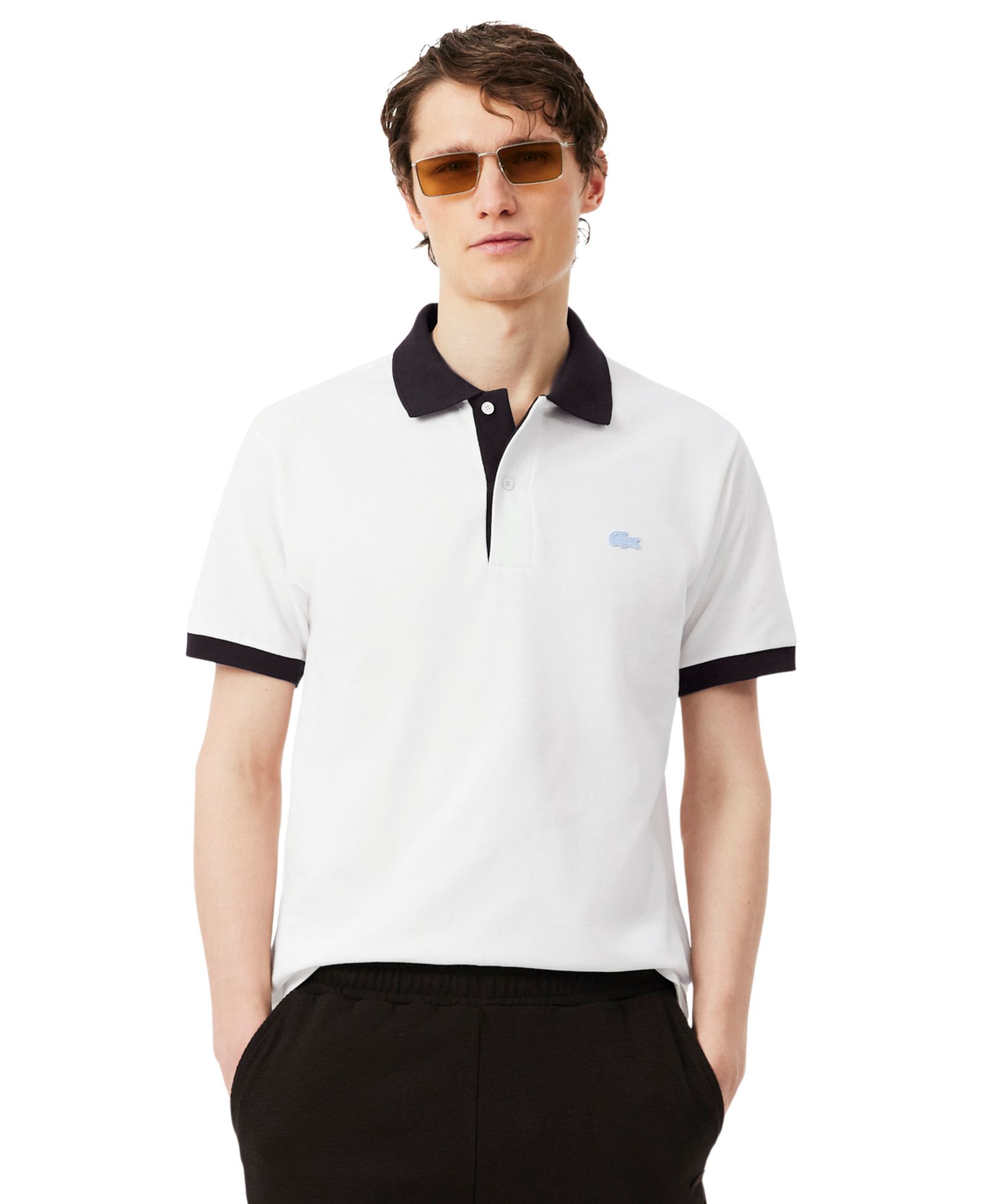 Lacoste Мужская рубашка поло из хлопка Classic-Fit Contrast Rib
