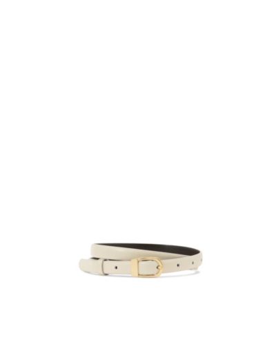 REISS Women's Leather Mini-Buckle Belt