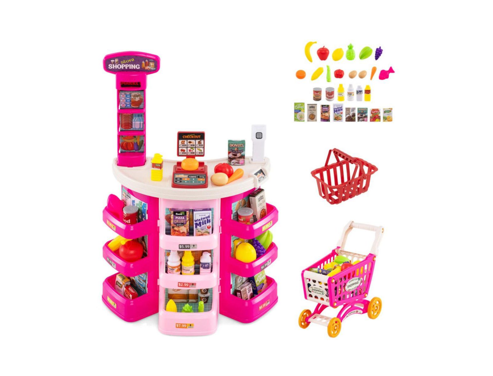 Детский игровой набор HONGGE Supermarket с 76 аксессуарами
