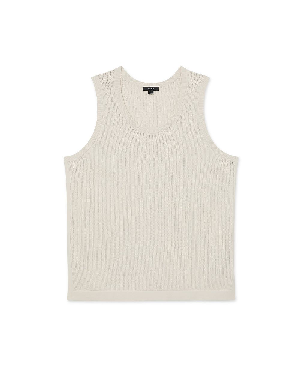 REISS Men's Watson Textured Tank Top