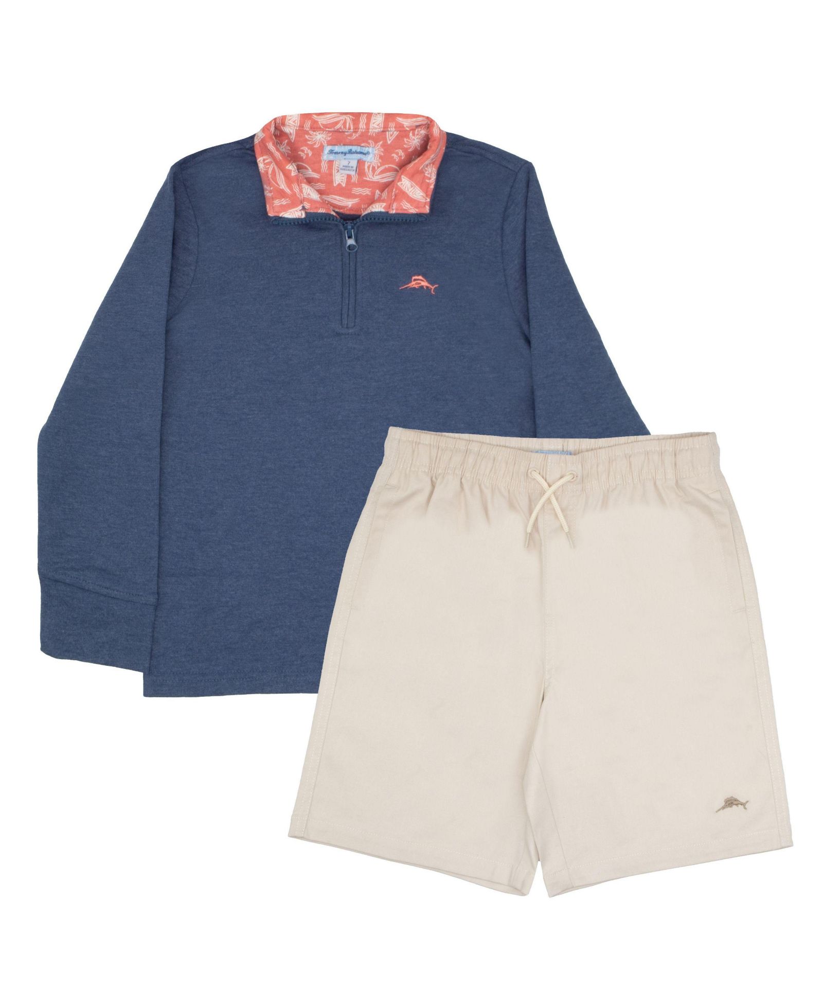 Комплект Tommy Bahama для мальчиков: джемпер с молнией и шорты Back to School