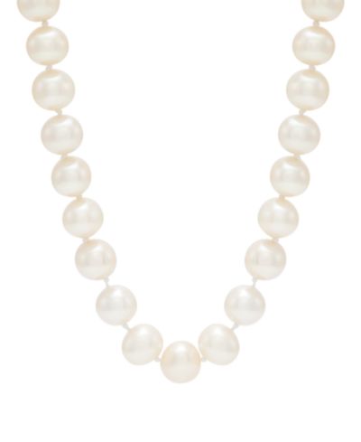 Honora White Cultured Freshwater Pearl (7-8mm) 18" Necklace in 14k Yellow Gold