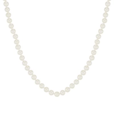 Honora White Cultured Freshwater Pearl (6-7mm) 16" Necklace in 14k Yellow Gold