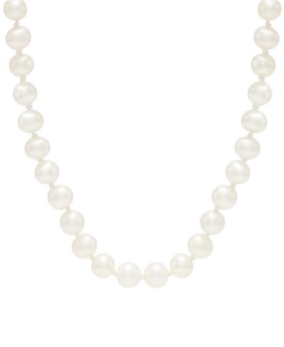 Honora White Cultured Freshwater Pearl (5-6mm) 16" Necklace in 14k Yellow Gold