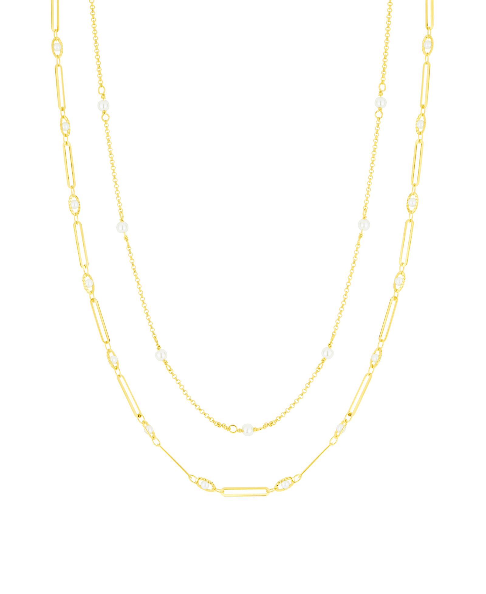 Двухрядное ожерелье And Now This Simulated Cultivated Pearl