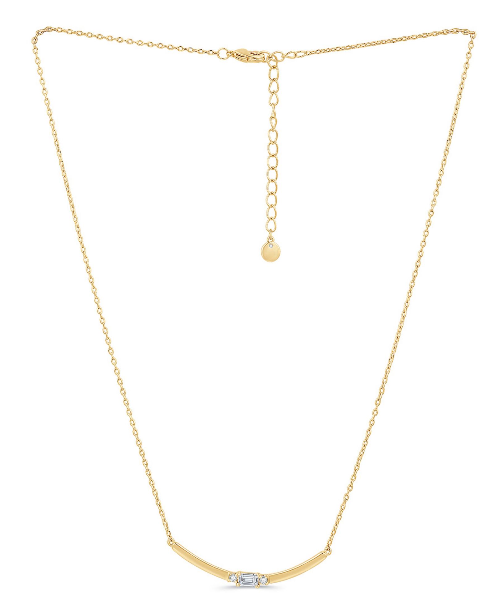 Подвеска And Now This Cubic Zirconia Curved Bar