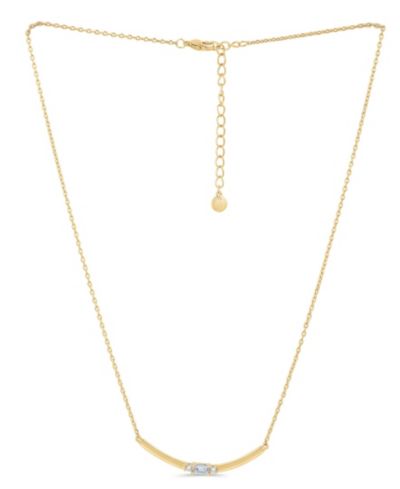 Подвеска And Now This Cubic Zirconia Curved Bar