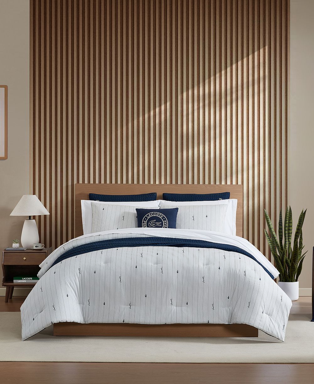 Комплект из 3-х покрывал Lacoste Home с логотипом и полосками, King