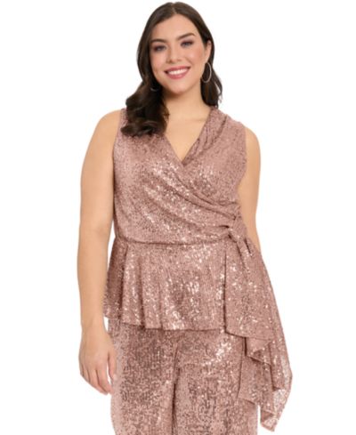 Топ Muse Plus Size с V-образным вырезом и боковым перекрутом