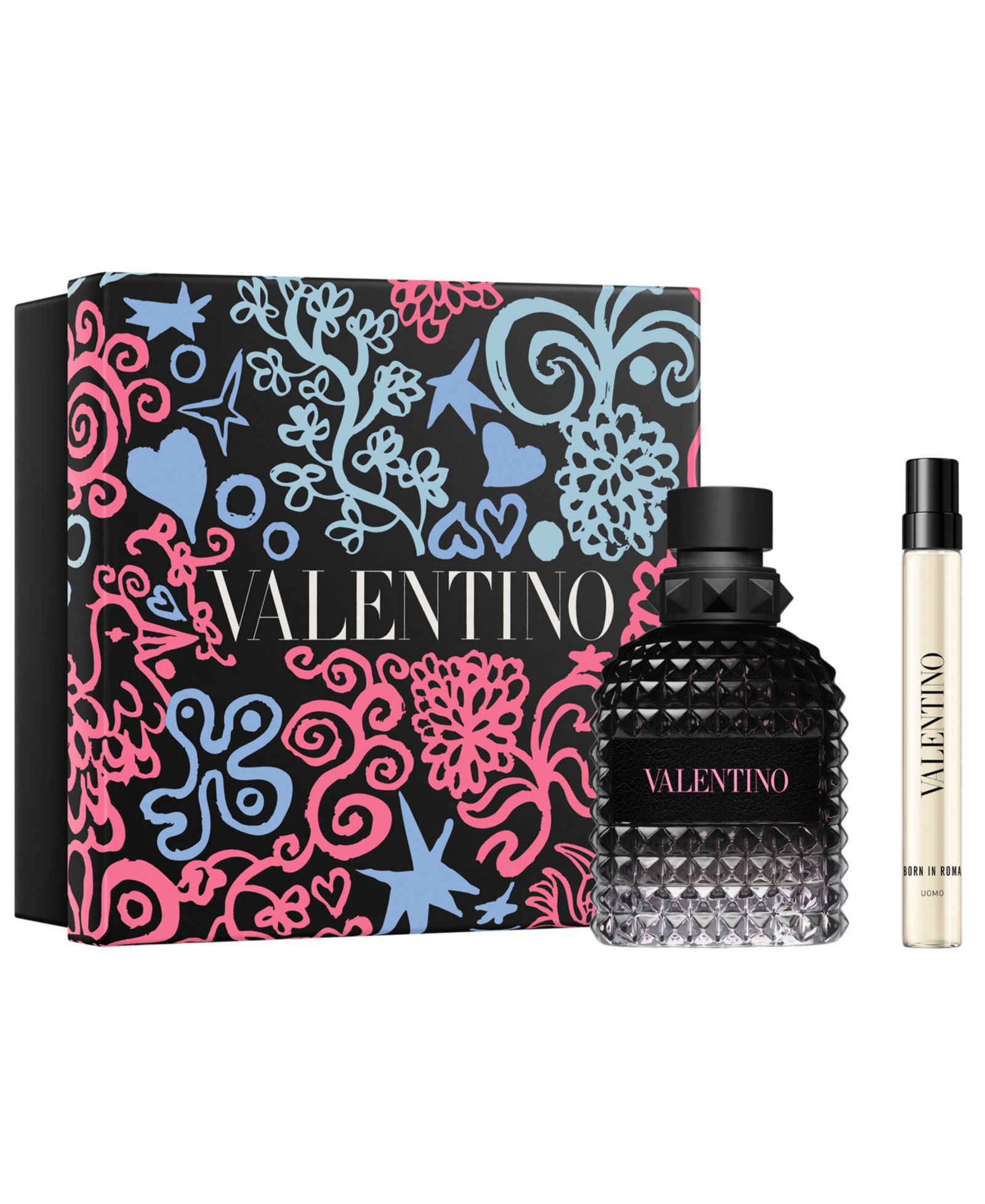 Valentino 2-Piece Uomo Born in Roma Eau de Toilette Fragrance Gift Set with Travel Spray