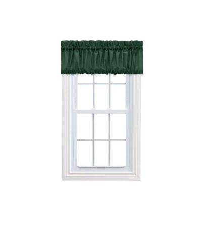 Ellis Curtain Stacey 1.5" Rod Pocket High Quality Fabric Solid Color Window Balloon Valance