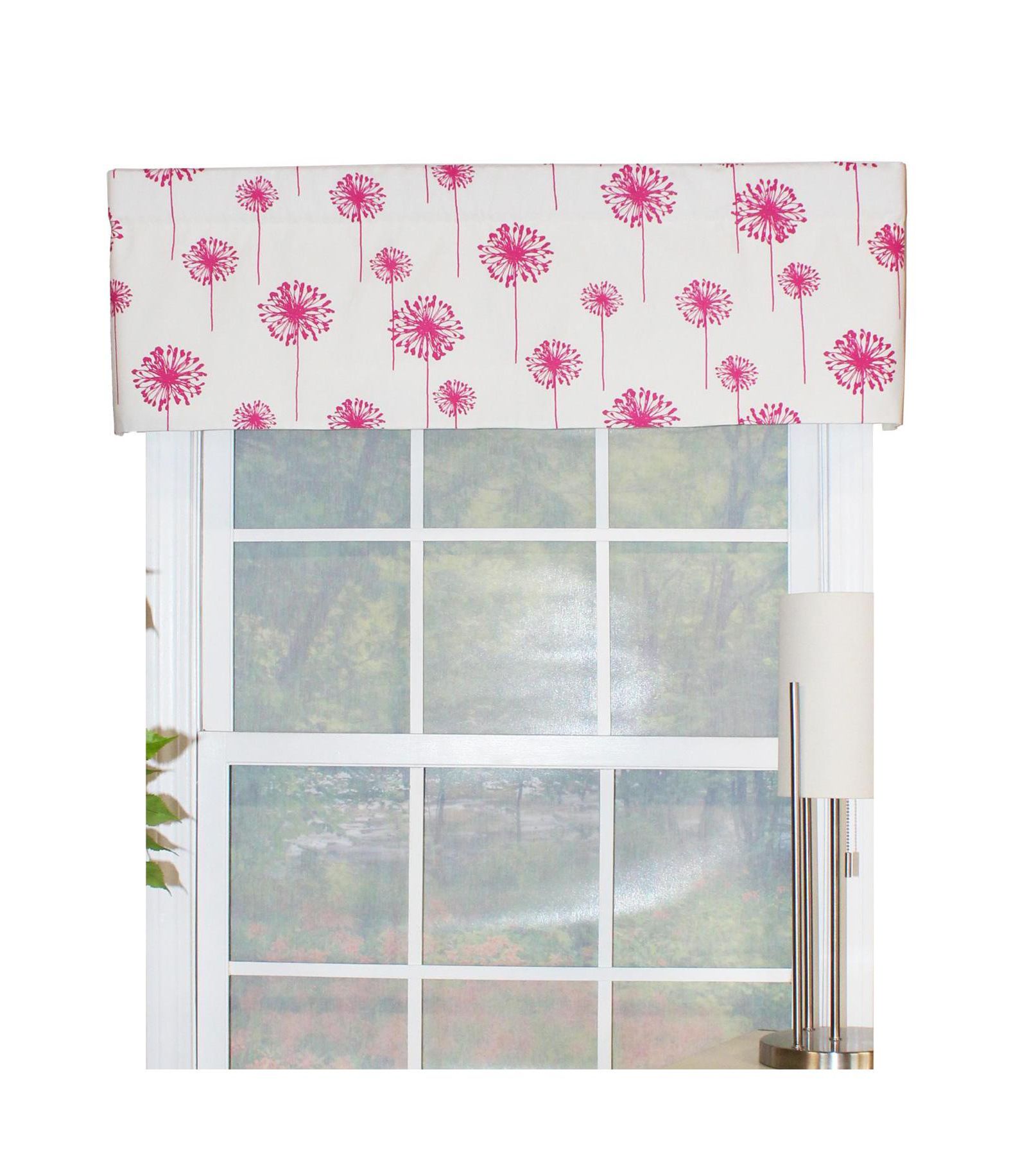 RLF Home Lily PaoTailored 100% Cotton with Fully Lined 3" Rod Pocket Valnance for Windows 50" x 14" Salmon
