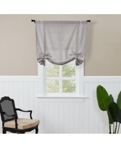 Штора Kate Aurora Country Farmhouse Cotton Striped Rod Pocket Tie Up Window Curtain Panel