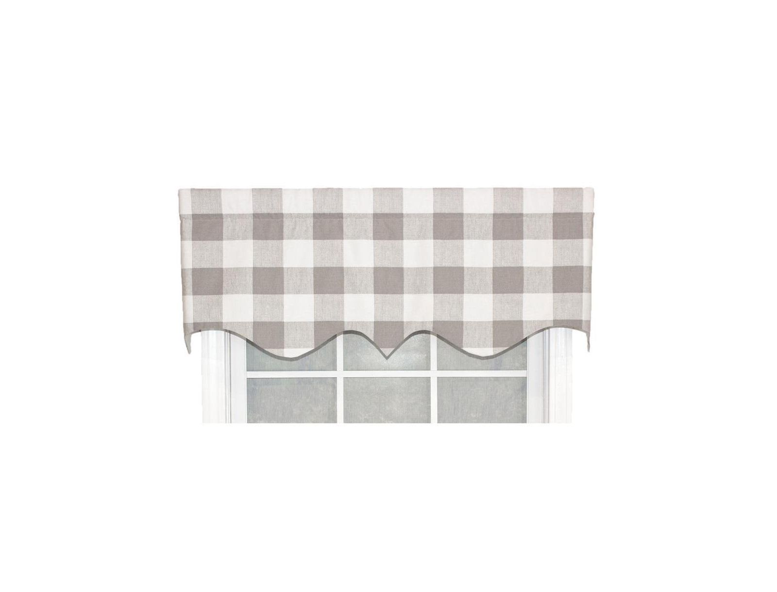 Занавеска RLF Home Grande Check Regal Style 3" Rod Pocket 50" x 17"