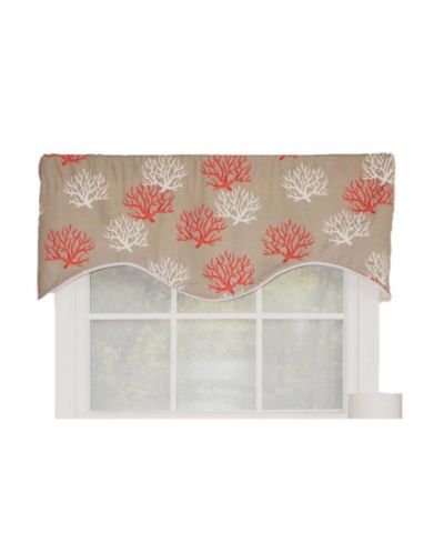 Занавеска RLF Home Sea Coral Cornice All Season 3" Rod Pocket 50" x 17"
