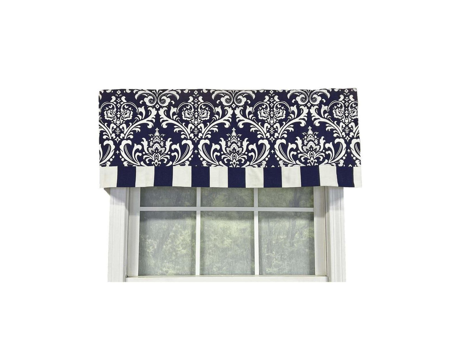 RLF Home Ozbourne Style Banded 3" Rod Pocket Valance 50" x 16"