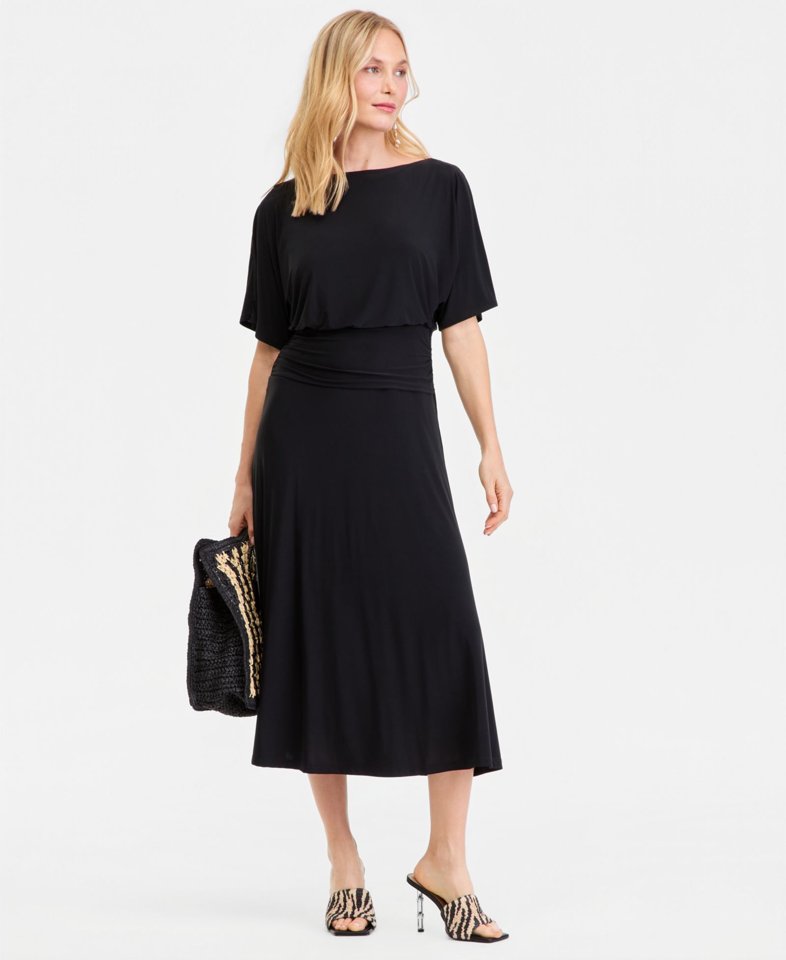 I.N.C. International Concepts Women's Elbow-Sleeve Knit Midi Dress, Macy's Exclusive