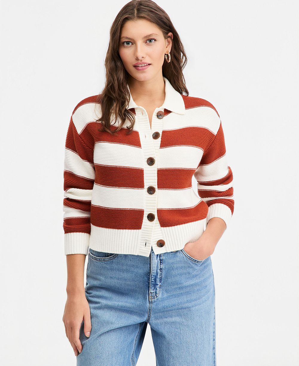 Женский кардиган On 34th Long Sleeve Bold Stripe