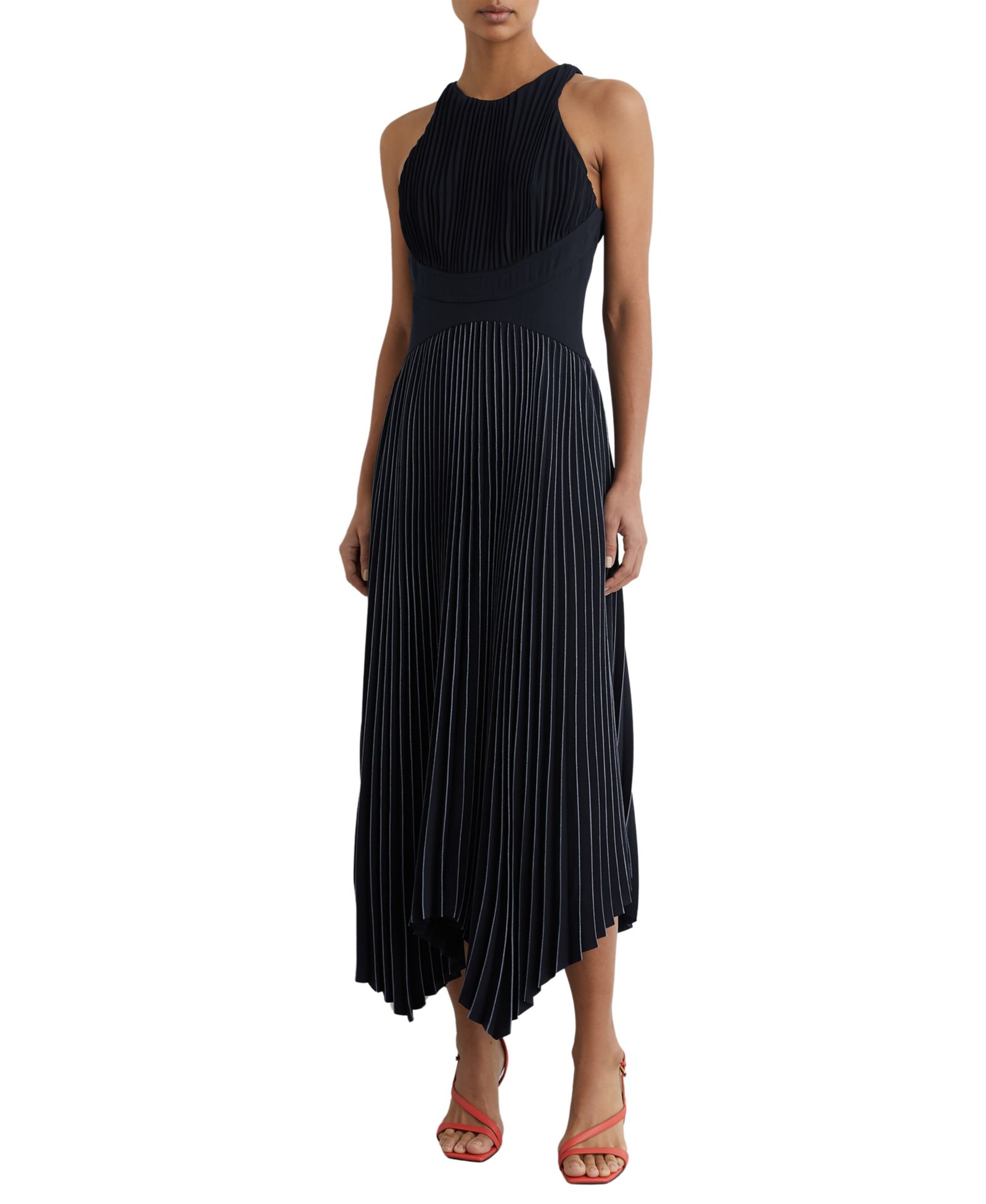 Женское платье REISS Women's Rachel Pleated Sleeveless Midi