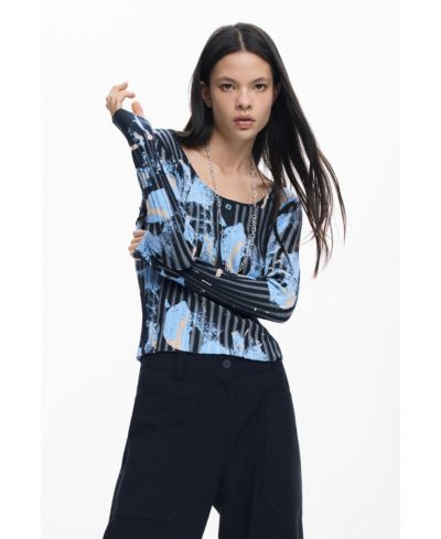 Женский джемпер Desigual с цветочной текстурой