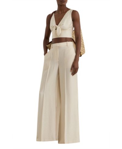 REISS Women's Pinstripe Wide-Leg Pants