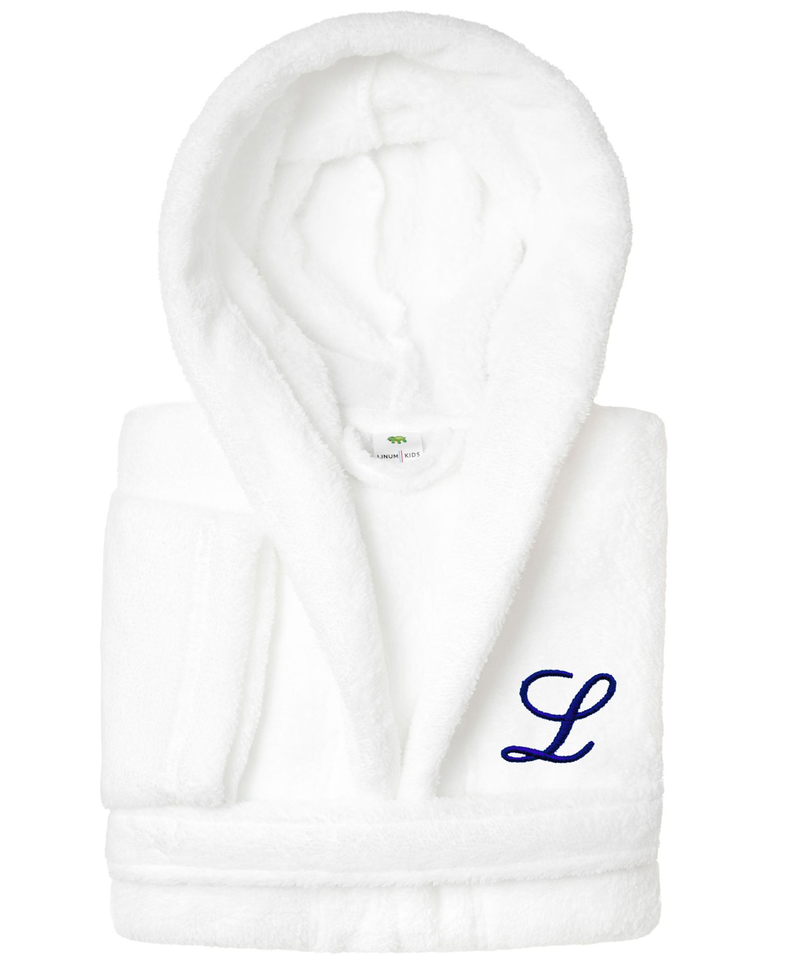 Детский махровый халат с капюшоном Linum Home Personalized