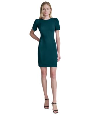 Женское короткое платье-футляр DKNY Crewneck Short Sheath