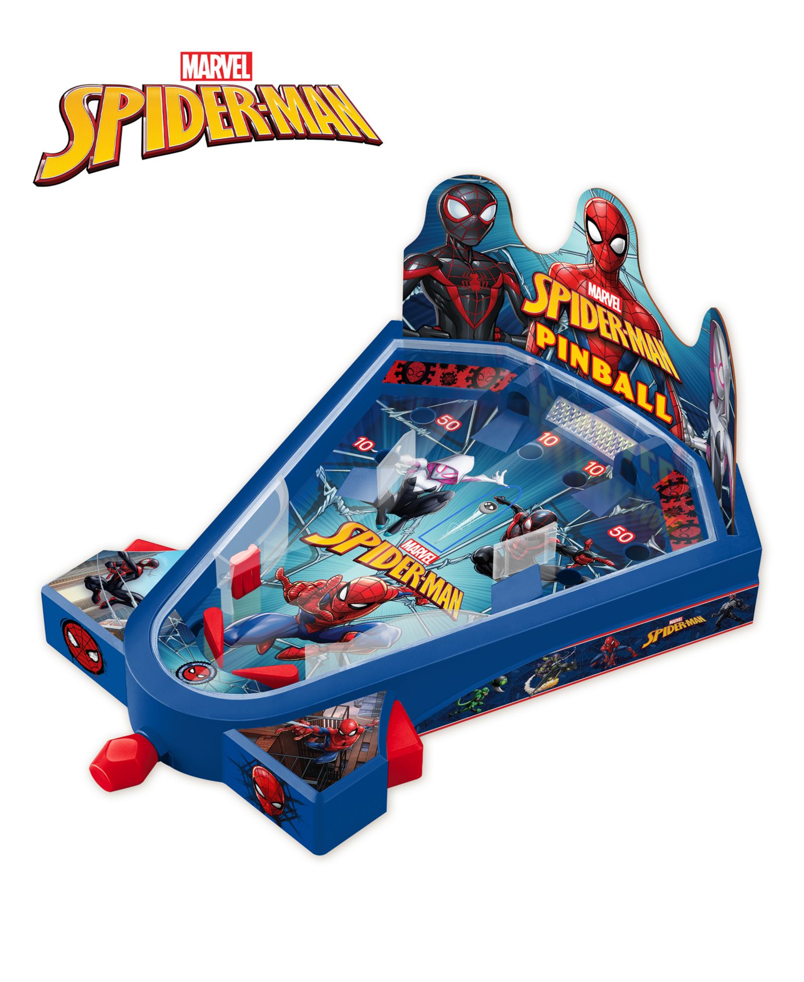 Игрушка World Tech Toys Spider-Man Tabletop Baseball Pinball Game