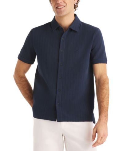 Мужская рубашка Nautica Seersucker с коротким рукавом