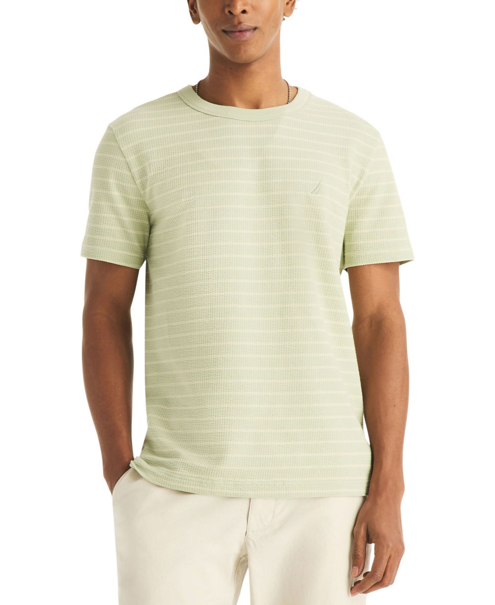 Nautica Men's Short-Sleeve Seersucker Striped T-Shirt