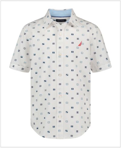Nautica Детская рубашка с коротким рукавом 8-20 Short-Sleeve Shirt