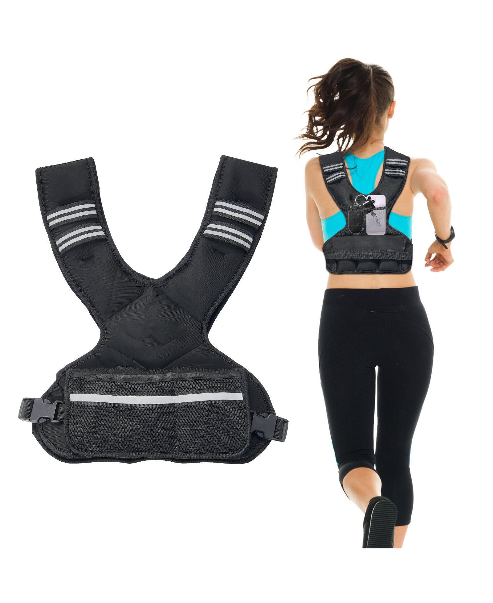 SUGIFT Adjustable Weighted Vest 11–20 LB с Iron Sand Weights и Reflective Strips