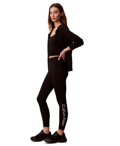 Calvin Klein Performance Женские леггинсы из хлопка с логотипом, с высокой талией