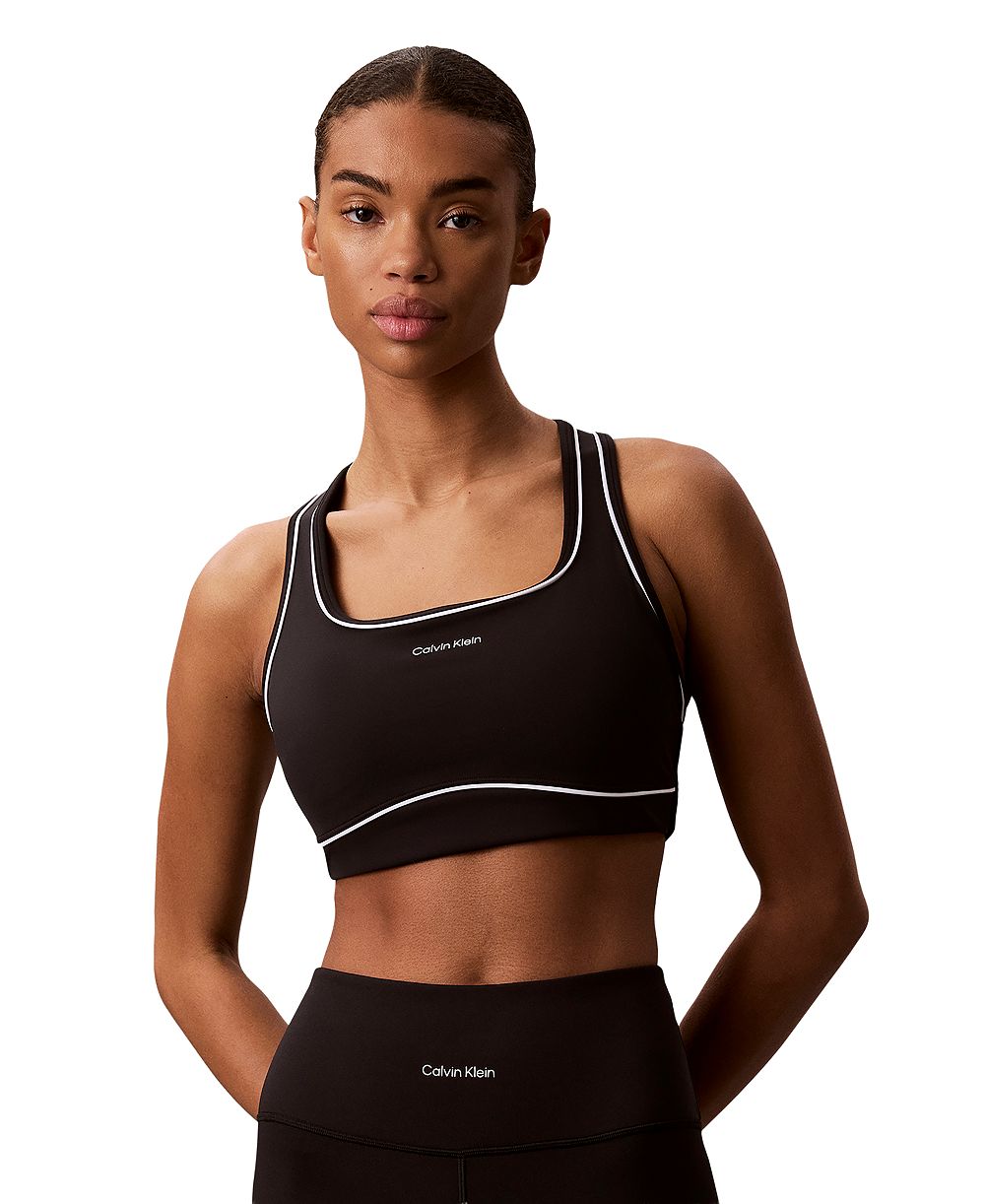 Calvin Klein Performance Women's Regular Icon Sport Piping Racerback Sport Bra