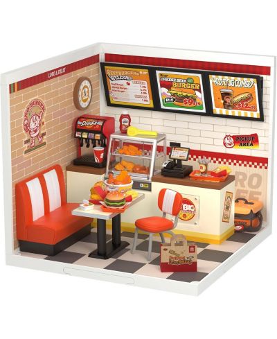 Robotime Yum Yum Burgers LED Miniature 110-Piece Building Set, Ages 14+