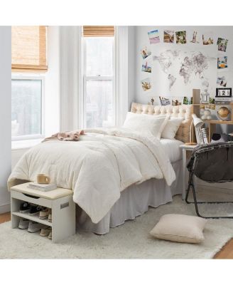 Coma Inducer Ribbed Oversized Comforter Set - Ivory Almond