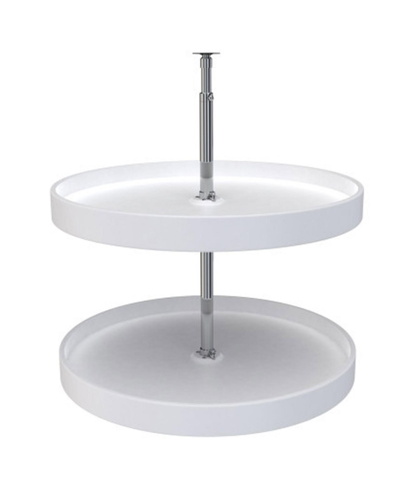 Rev-A-Shelf 24'' Lazy Susan Full-Circle Polymer 2-Shelf, White, 6012-24-11-52