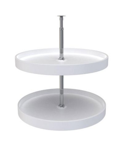 Ленивая Сьюзан Rev-A-Shelf 24'' полимерная, 2 полки, белая, 6012-24-11-52