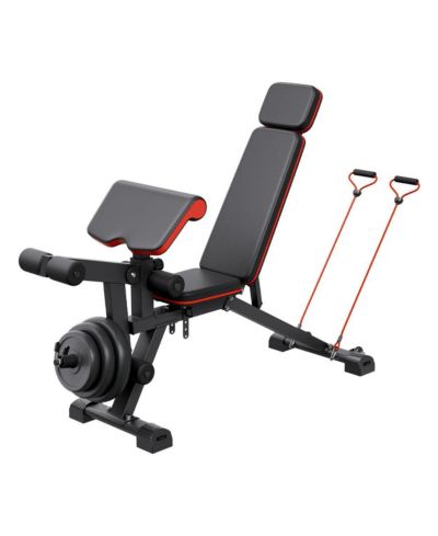 Mecale Weight Bench, 800 lb Adjustable Bench Press with Leg Extension and Preacher Pad for Home Gym Strength Training