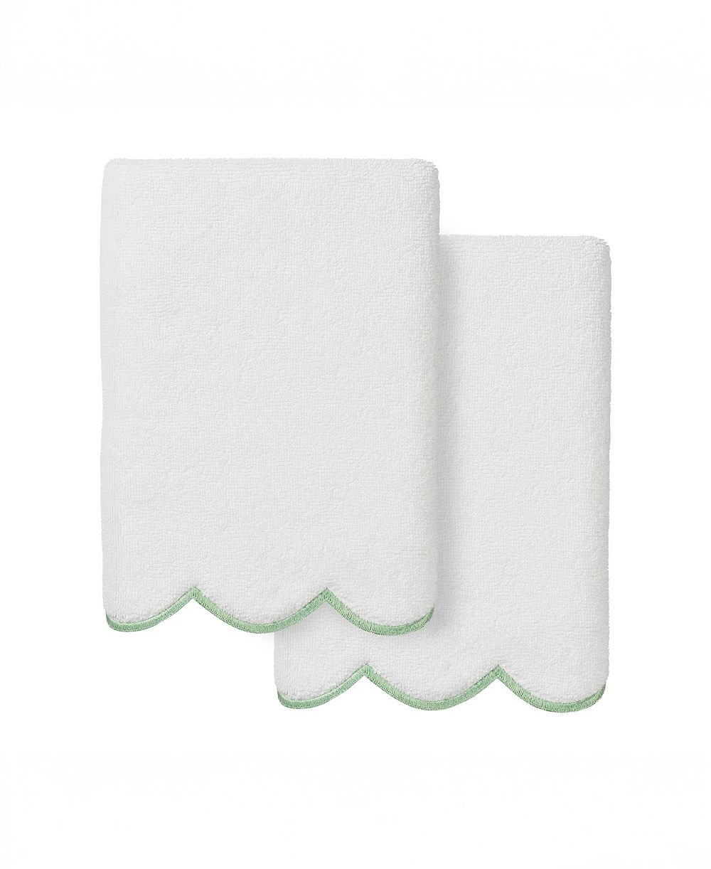 Набор полотенец для рук Linum Home Adornia Scallop Cotton 2-Pc. 16" x 30"