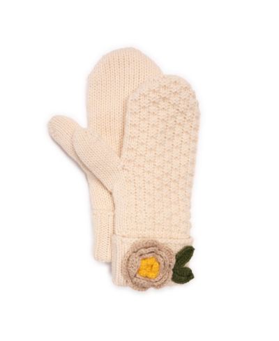 Женские варежки MUK LUKS с вязаным цветком