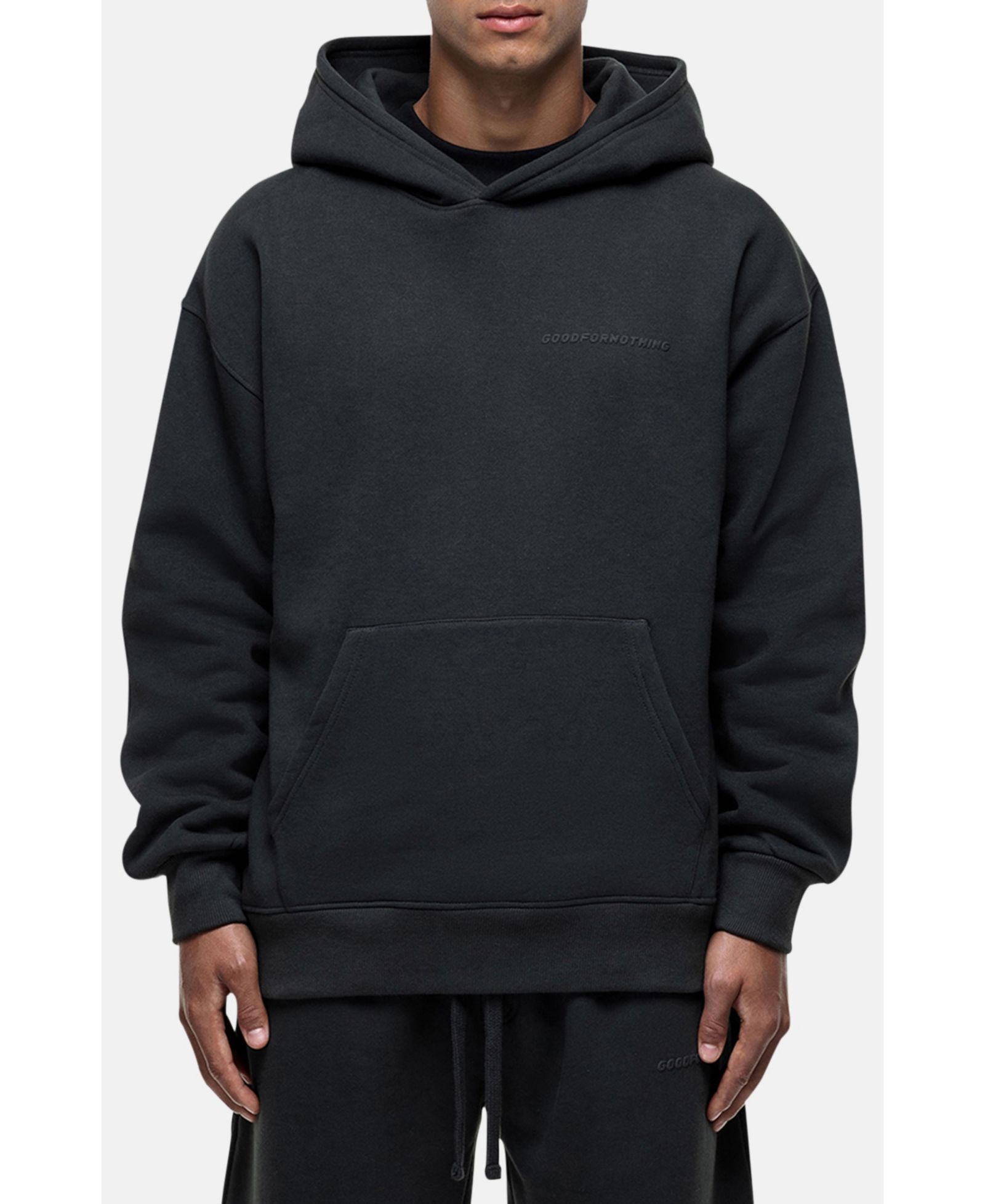 Good For Nothing Men's Women's Pirate Black Oversized Hoodie
