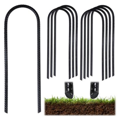 Yescom Trampoline Stakes Ground Anchors 11" U Shaped Heavy Duty for Outdoor Camping Tent 8 Pack